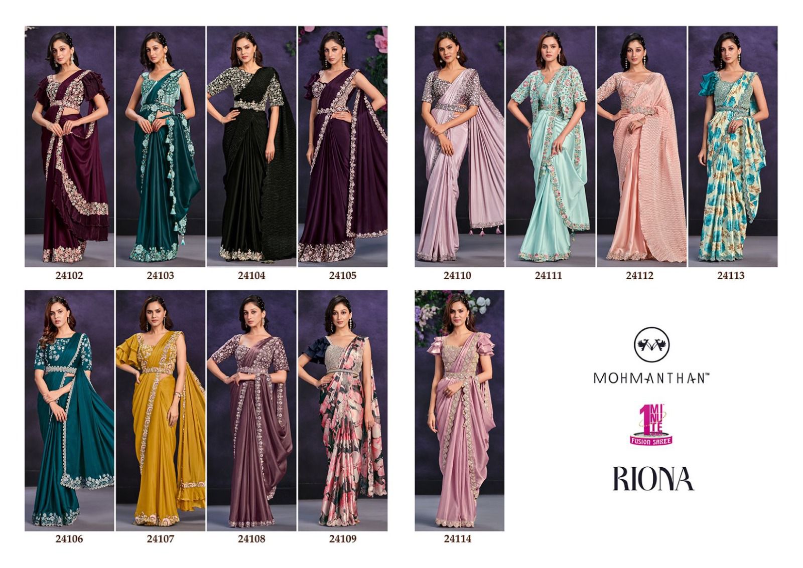 Riona Series 241802 To 24114 By Mahotsav Ready To Sarees