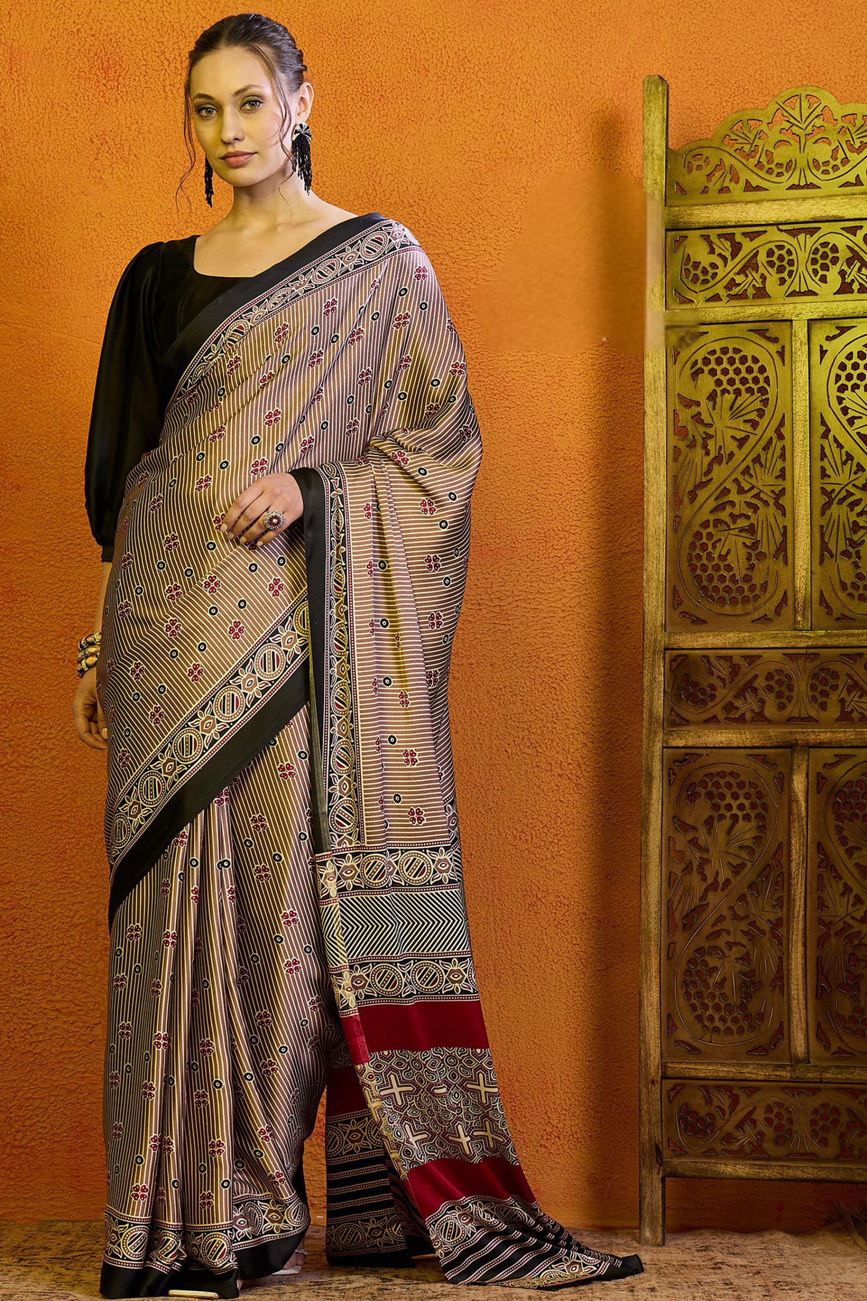 Kadali Silk Fancy Modal Satin Saree