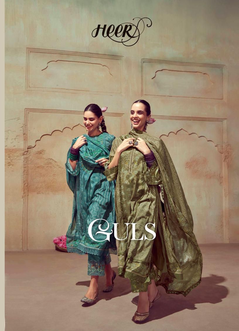 Guls Series 9311 To 9316 By Heer Kimora Pure Muslin Digital Print