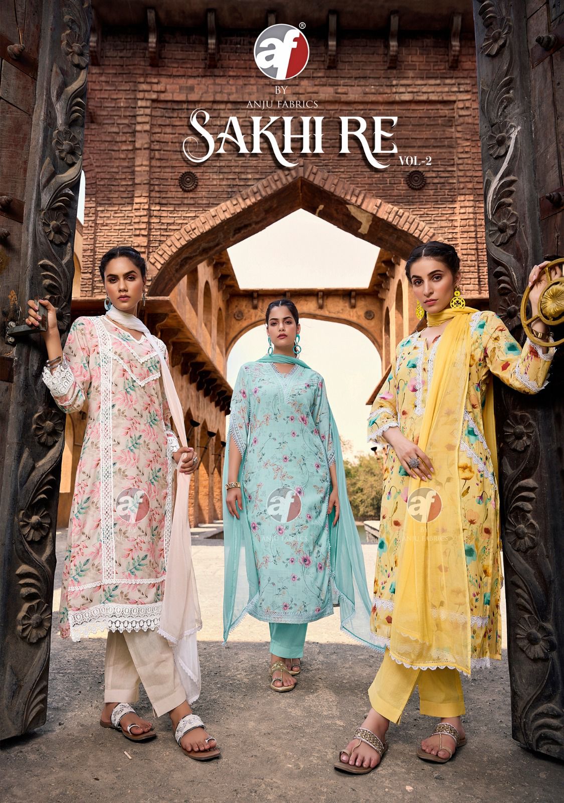 Sakhi Re Vol 2 By Anju Fabrics Kurti Pant With Dupatta