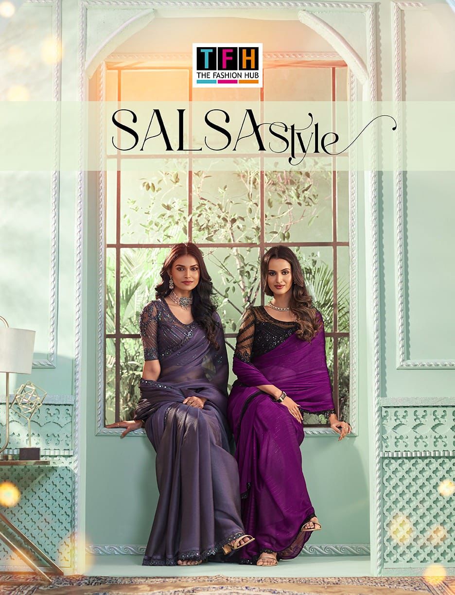 Salsa Style Series 7801 To 7816 By Tfh Designer Sarees