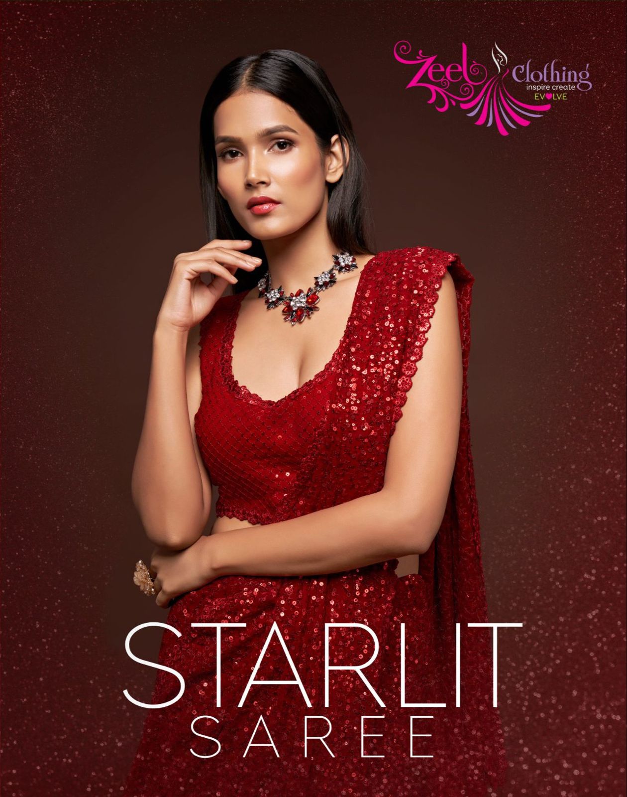 Starlit Series 1001 To 1012 By Zeel Clothing Georgette Sequence Heavy Party Wear Sarees