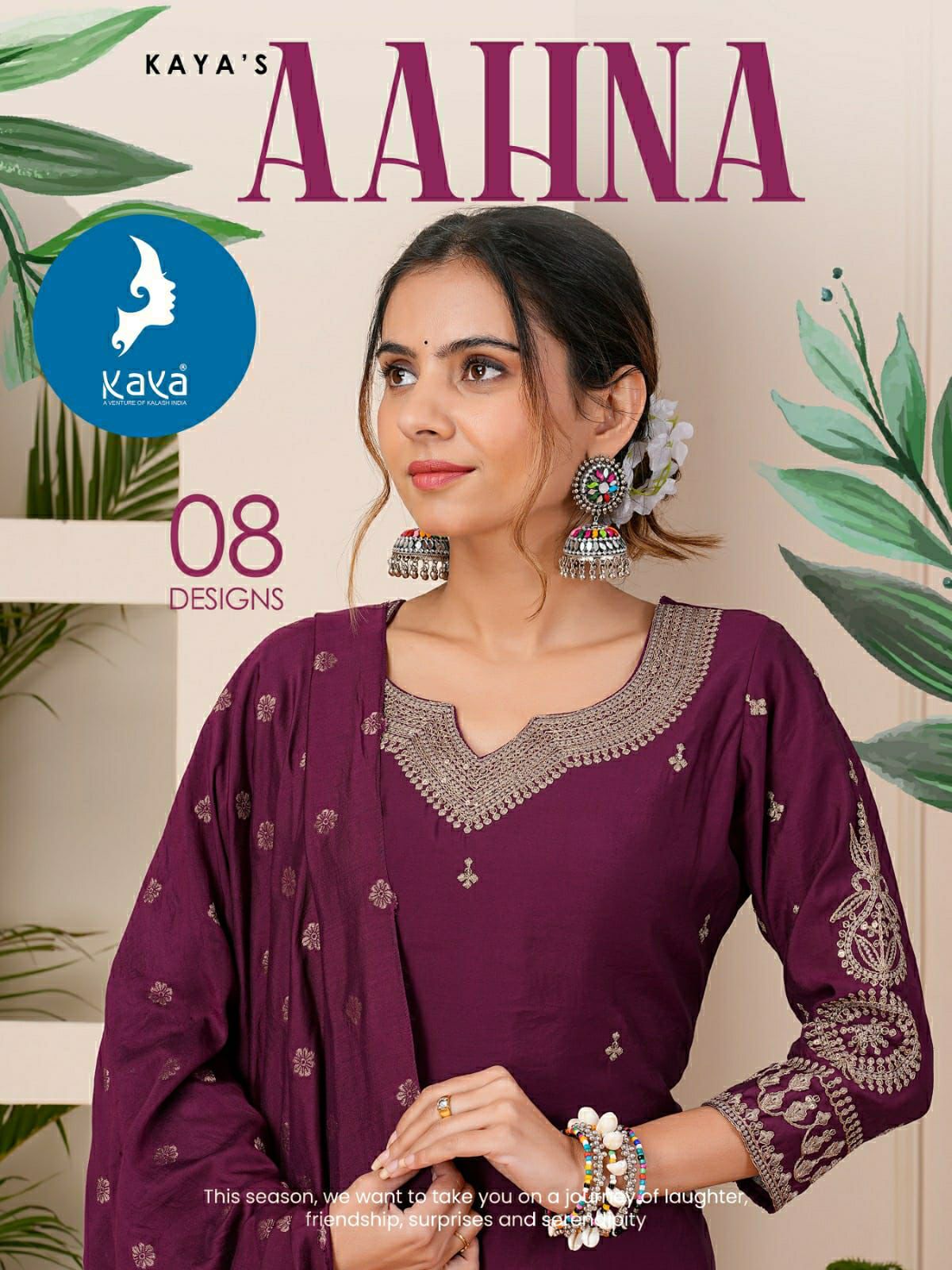 Aahna By Kaya Fancy Cut Kurti Bottom Dupatta