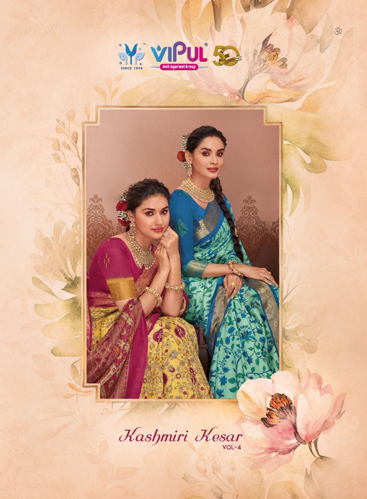 Kashmiri Kesar Vol 4 Series 81108 To 81119 By Vipul Fancy Sarees Collection Surat