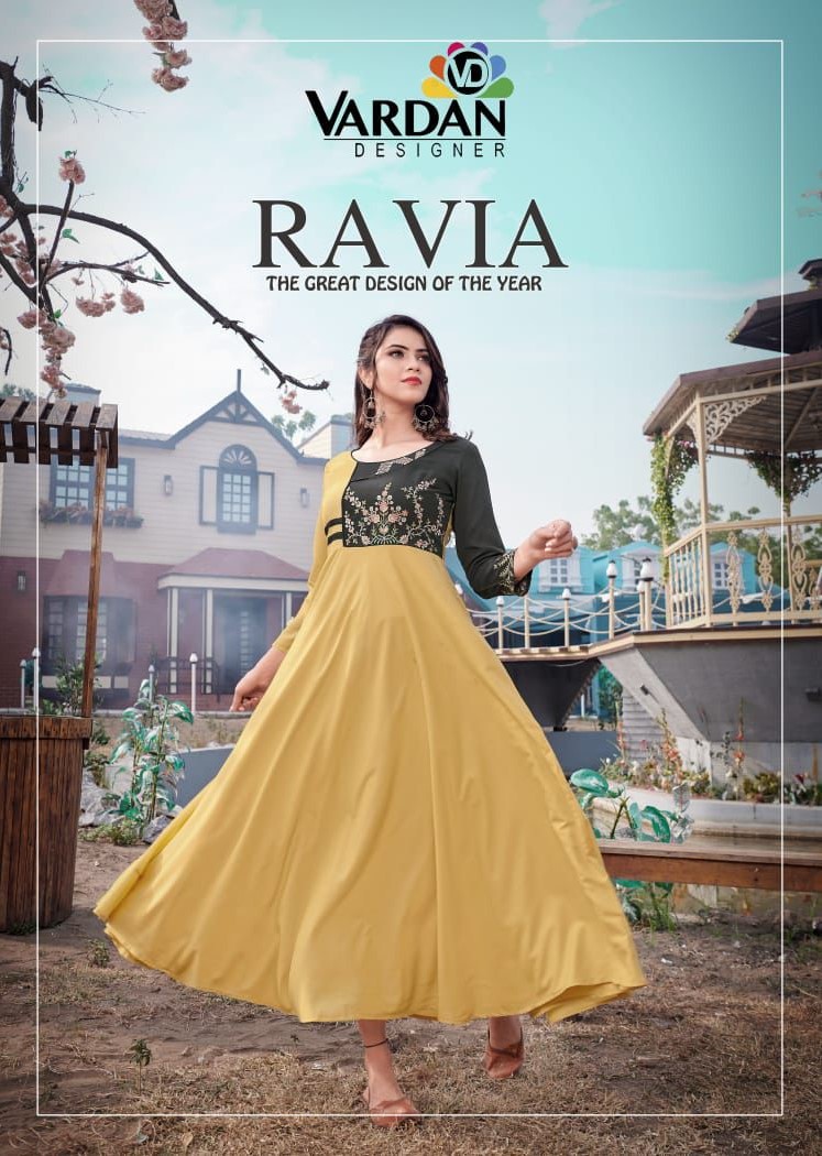 Ravia By Vardan Designer Long Kurti Collection