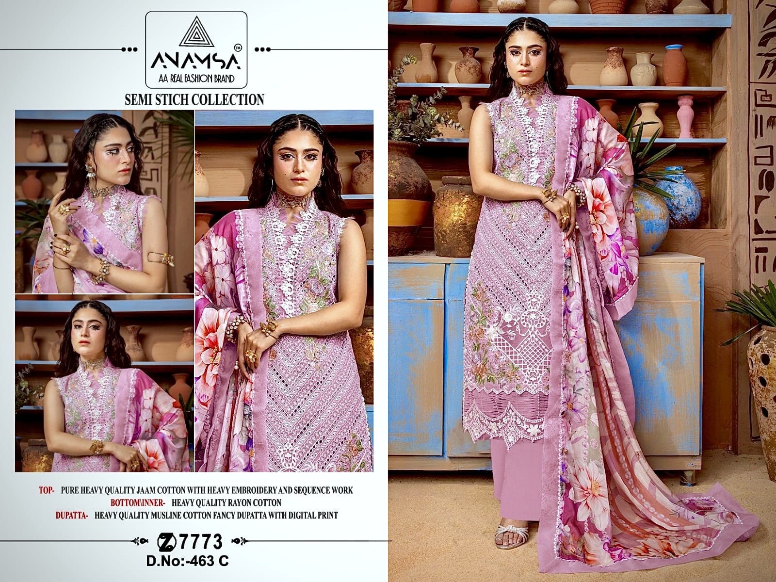 Anamsa D No 463 Colours Eid Collection