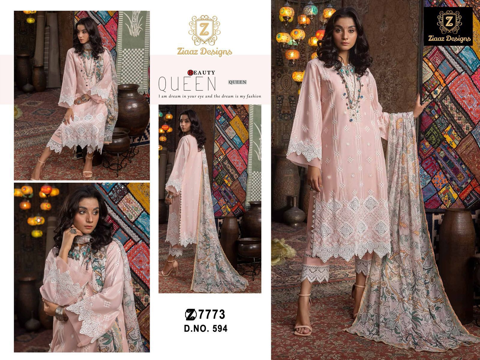 New Design 591 To 594 By Ziaaz Pakistani Suit