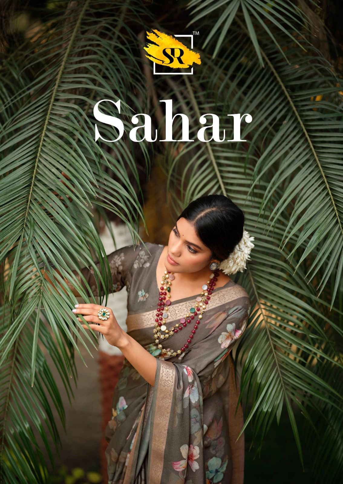 Sahar By Stavan Sr Pure Viscose Satin Digital Print Sarees Collection Surat