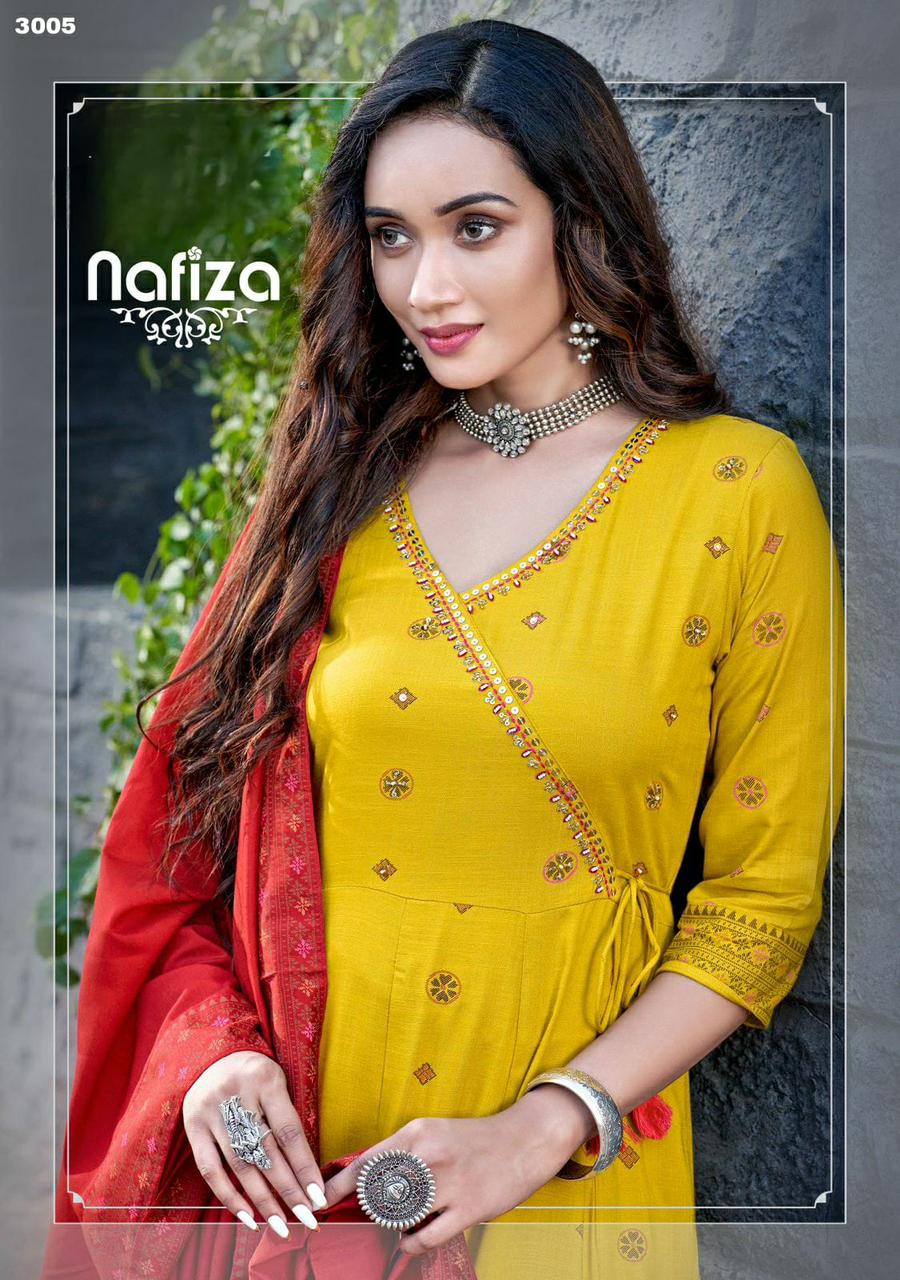 Nafiza Designer Kurti Bottom Duppata Collection Manufacturer Surat