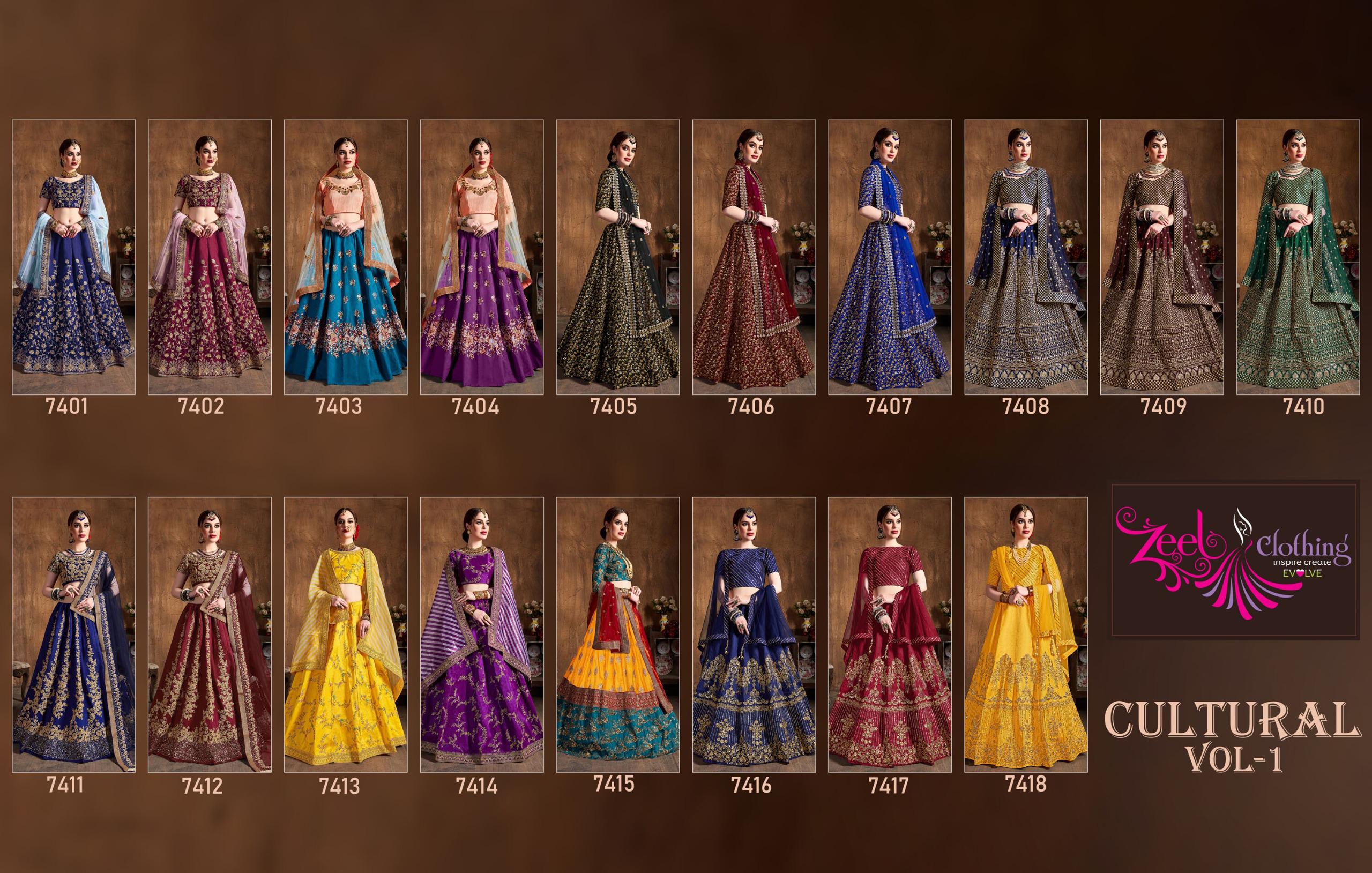 Cultural Vol 1 Series 7401 To 7418 By Zeel Clothing