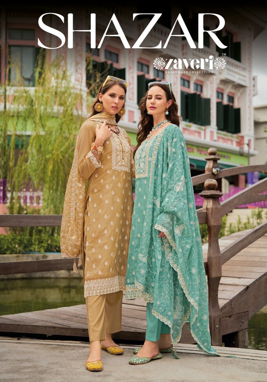 Shazar By Zaveri Woman Beauty Launching Festival Heavy Duppta Collection