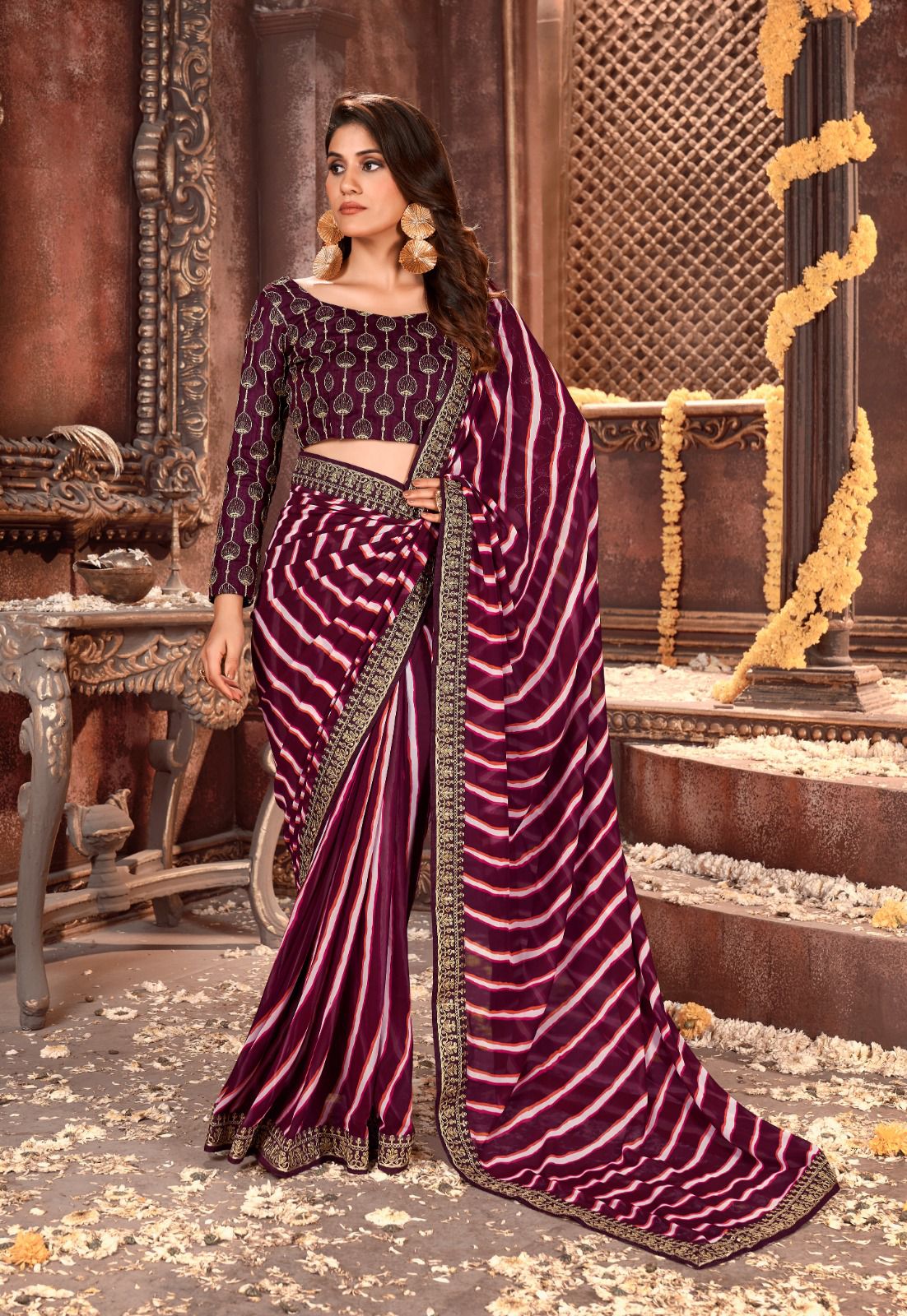 Vihana Hits By Sr Fancy Border Saree