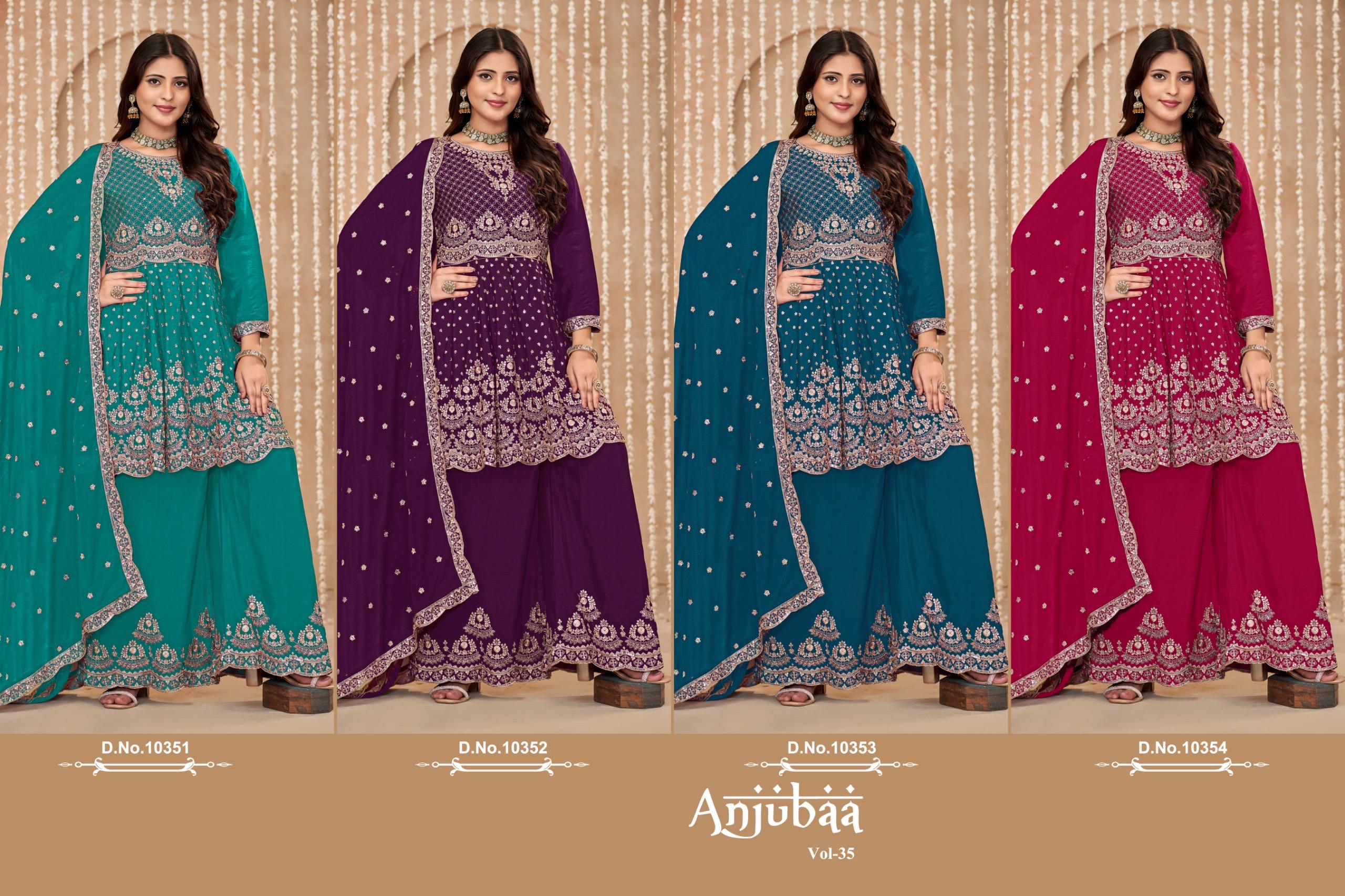 Anjubaa Vol 35 By Dani Creations Plazo Suits