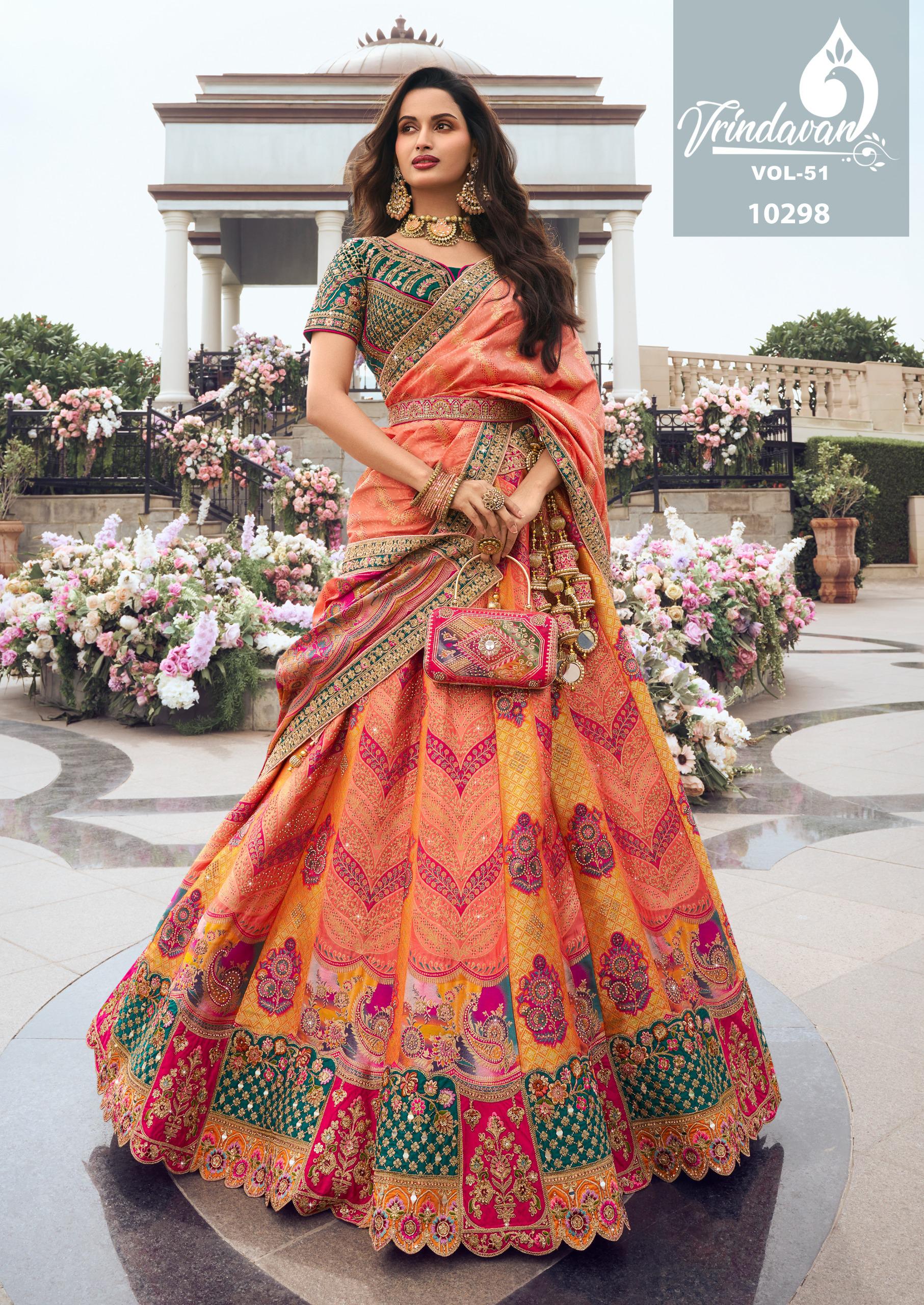 Vrindavan Vol 51 By Royal Banarasi Silk Lehengas