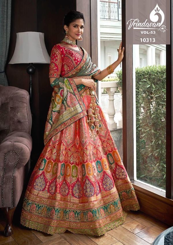 Vrindavan Vol 53 Series 10305 To 10313 By Royal Banarasi Lehengas