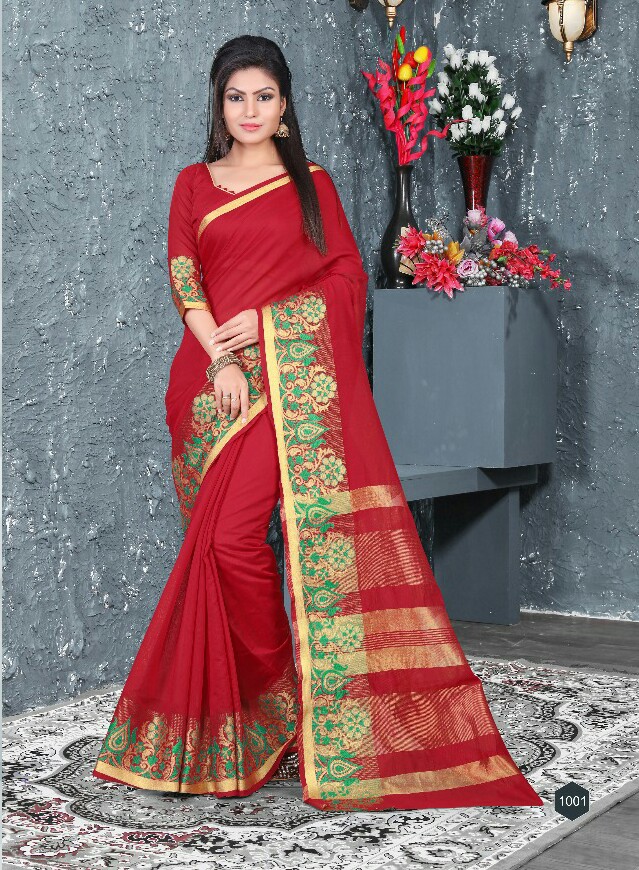 Cottan Wiving Catlogue Saree Wholesale Cheap Rate Surat