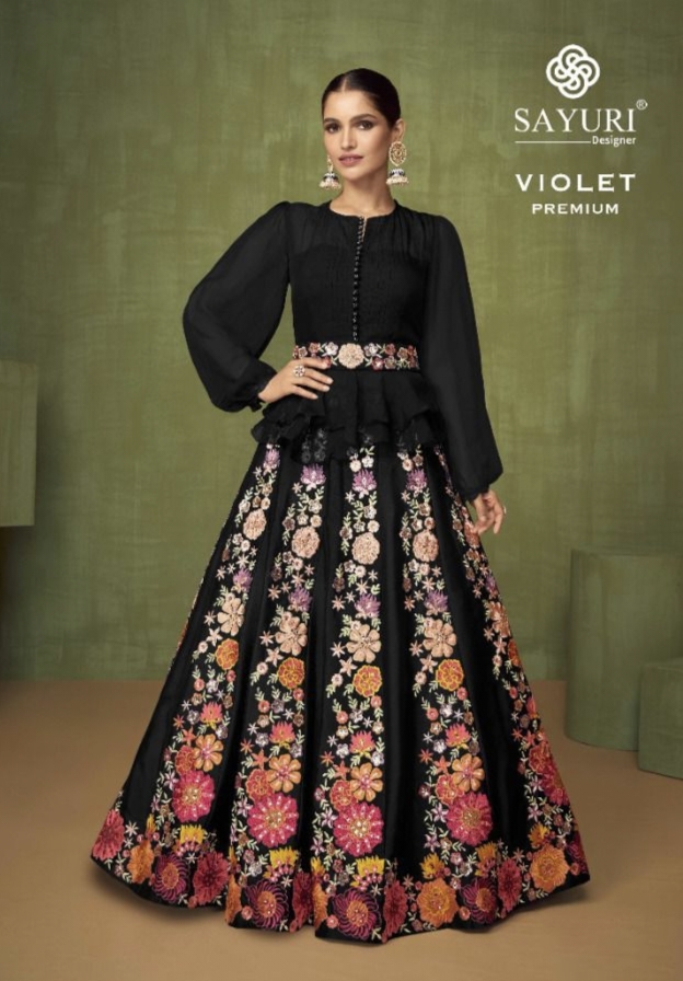 Violet Premium Series 5206 Colours By Sayuri Designer Designer Skirt Collection Dealer And Exporter ...