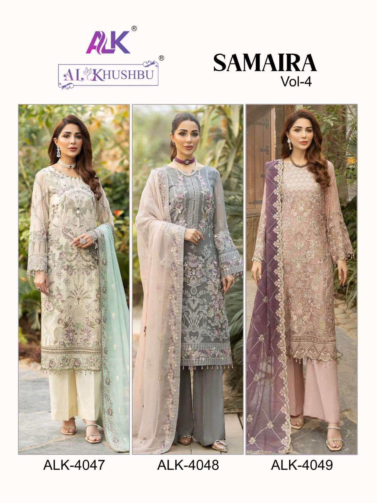 SAMAIRA VOL 2 SERIES 4047 TO 4049 BY AL KHUSHBU PAKISTANI SUITS 