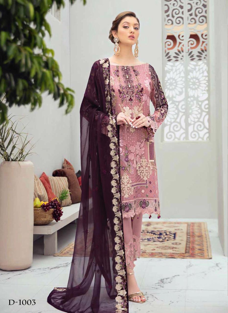 Ramsha R 597 Organza Embroidery Salwar Kameez Collection: Textilecatalog