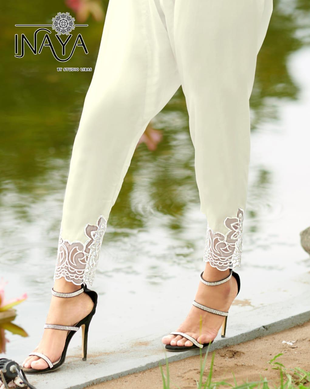Inaya Designer Cigarette Pants Pure Cotton Stylish Pant textileexport